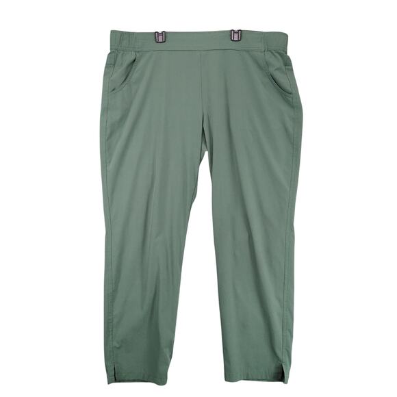Eddie Bauer Pants - Eddie Bauer Traveler Ankle Pants Women's XL Green Lightweight Stretch UPF 50+